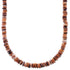Native American Orange And Purple Oyster Shell Sterling Silver Bead Necklace WX76872